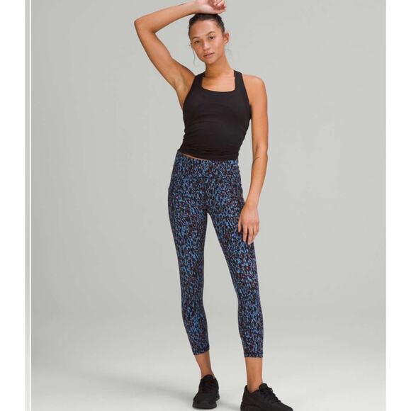 Lululemon Pants - Lululemon Swift Speed High-Rise Tight 28" Leopard Camo Blue Nile Multi SZ 2
